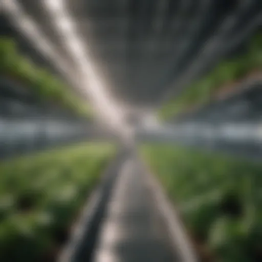 Hydroponic system showing membrane setup