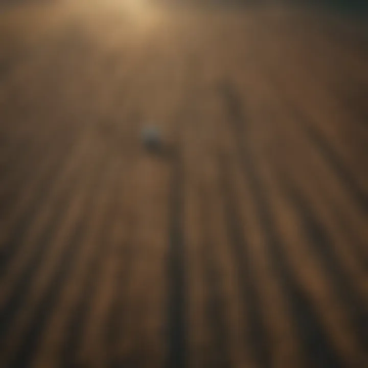 Aerial view of agricultural plots in Fresno