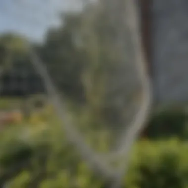 Various types of gardening netting displayed