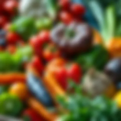 Vibrant assortment of fresh vegetables