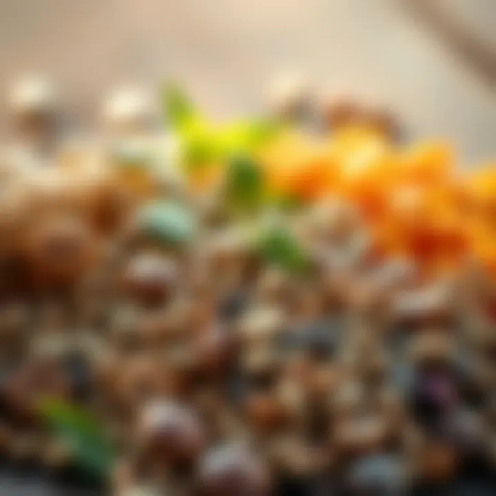 Natural Ingredients for Equine Relaxation Close-up of calming herbal ingredients used in horse supplements