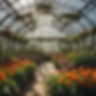 Vibrant Plants in a Hoop Tent Greenhouse A well-structured hoop tent greenhouse showcasing vibrant plants.