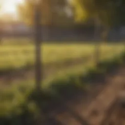 Illustration of an electric fence grounding system