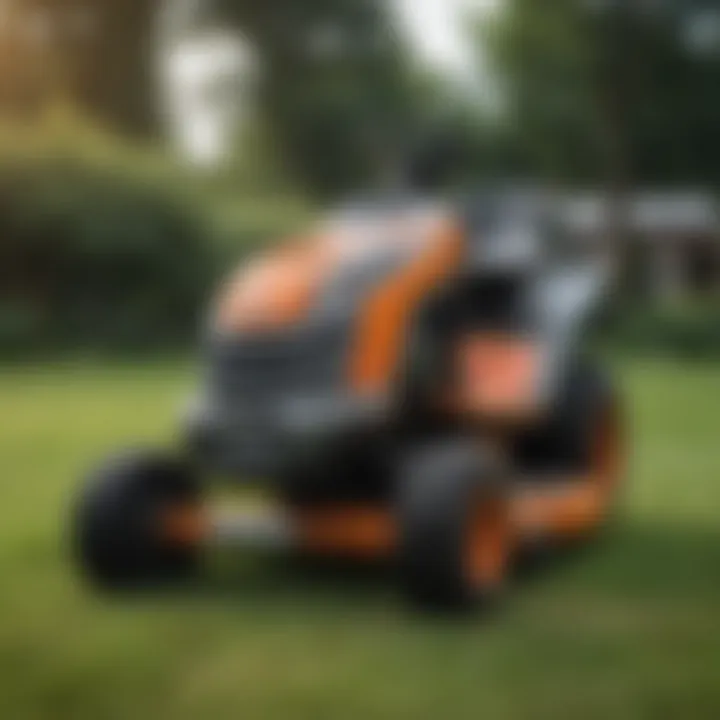 Close-up of Husqvarna mower warranty booklet