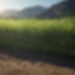 Lush green sod in Idaho landscape
