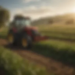 A diverse array of crops thriving in a well-maintained farm showcasing biodiversity.