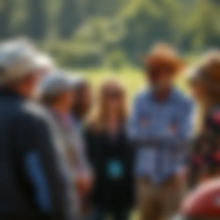 Community members engaging with Kubota representatives at an event