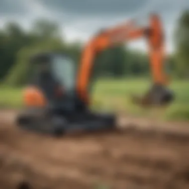 Operator demonstrating the versatility of Kubota mini excavators