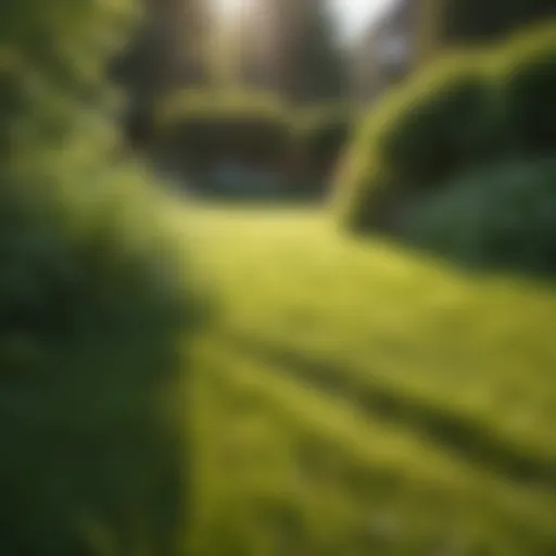 Healthy lawn with vibrant grass