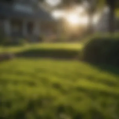 Thriving Lawn from Freshly Laid Sod Lush lawn after successful sod application