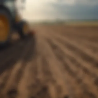 Agricultural field showing levelled soil after grading