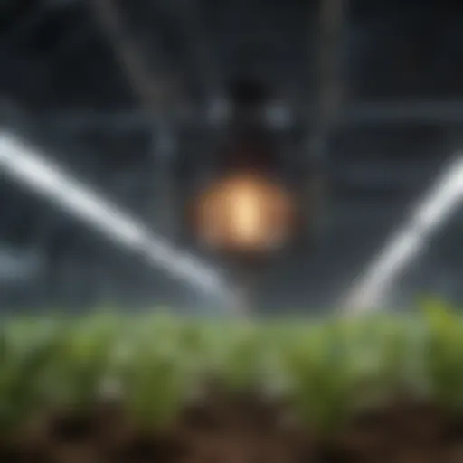 Illustration of a light mover mechanism in a grow tent