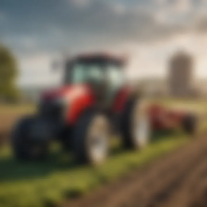 Local farmers utilizing Monroe Tractor equipment in the field.