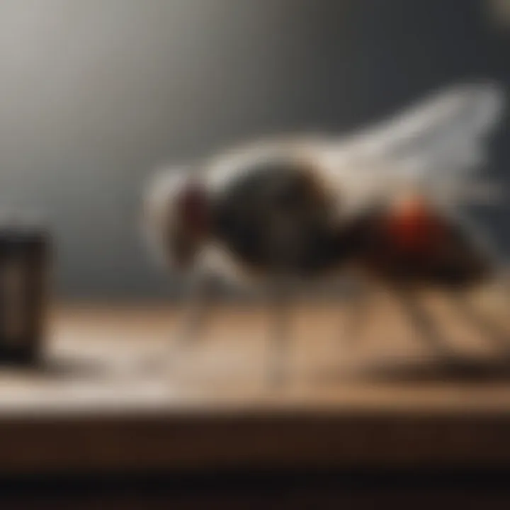 An individual properly maintaining a battery-operated fly killer.