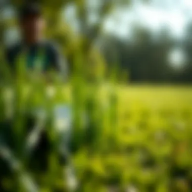 Using Urine Grass Savers Urine grass saver in action