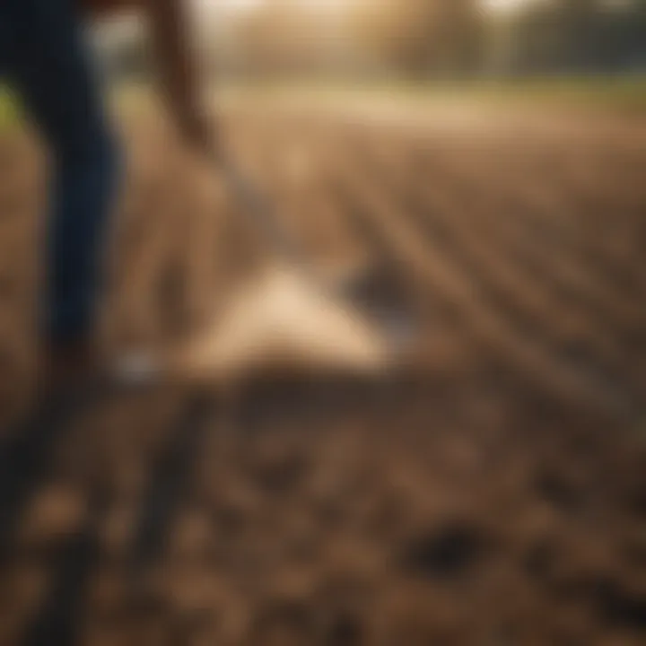 Application of MAP fertilizer in a field