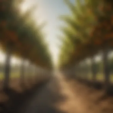 Synergy Between Dairy and Fruit Farming An agricultural landscape showcasing fruit orchards with dairy farms