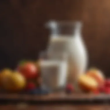 Nutritional Insights of Milk and Fruit Pairings Nutritional chart highlighting the benefits of milk and different fruits