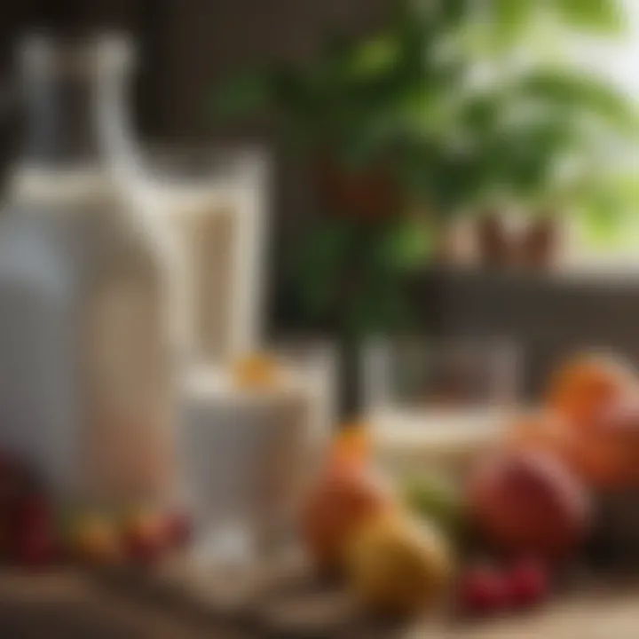 Sustainable farming practices involving milk and fruit cultivation