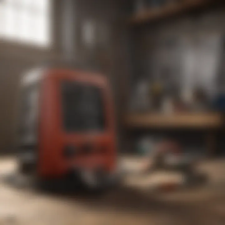 Illustration of installation tools for heater maintenance