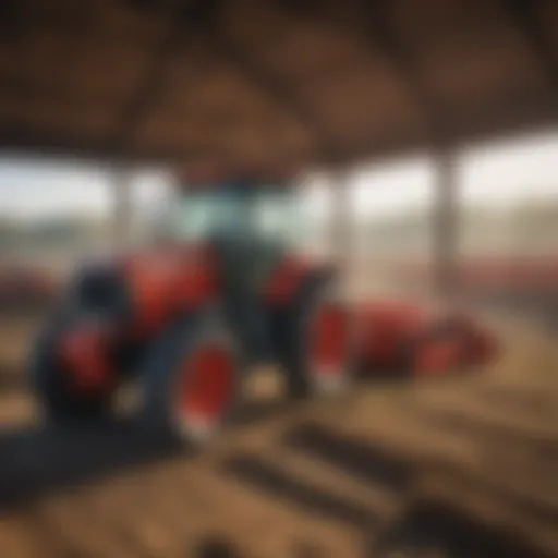Monroe Tractor facility showcasing a range of agricultural machinery.