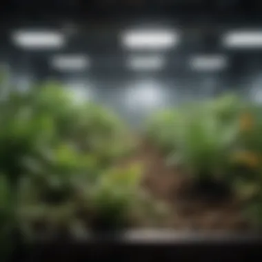 Biodiversity in Climate-Controlled Environments Diverse range of plants thriving inside a climate-controlled grow box environment.