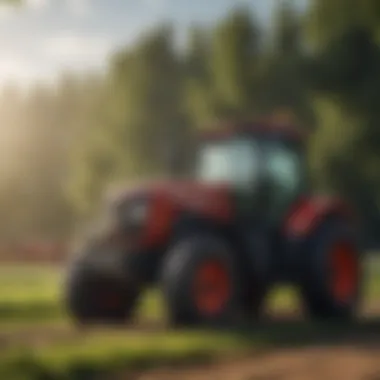 Sustainable farming practices with tractors