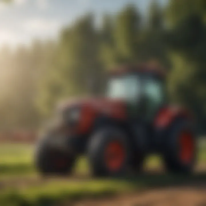 Sustainable farming practices with tractors