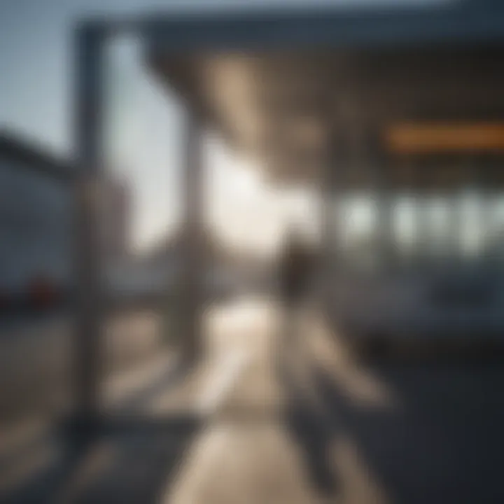 Bus stop with travelers at Rome Airport