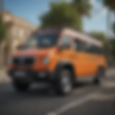 Private transfer vehicle ready for passengers