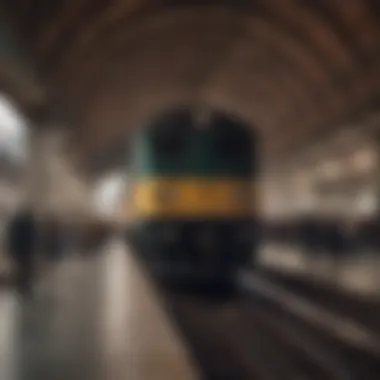 Train arriving at Rome Termini station