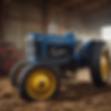 Historic farming equipment in New Holland