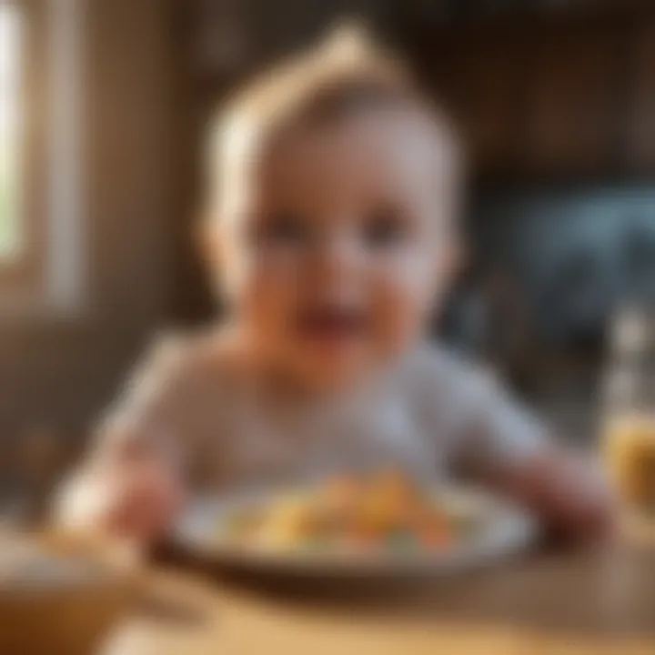 Infant enjoying a nutritious meal