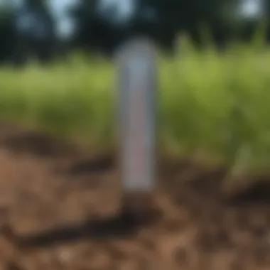 Ideal Soil Temperature for Grass Seed Planting Soil thermometer indicating ideal temperature for planting
