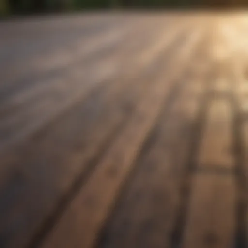 Wooden deck treated for weather protection