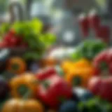 An array of vibrant vegetables showcasing the effects of pesticides
