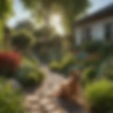 Pet-Friendly Garden After Triazicide Application Pet-friendly garden showcasing plants treated with Triazicide