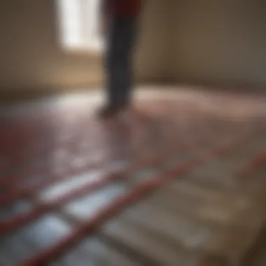 Installation of PEX in a radiant floor heating system