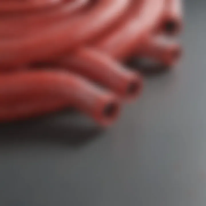 Cross-linked polyethylene (PEX) tubing showcasing flexibility and durability