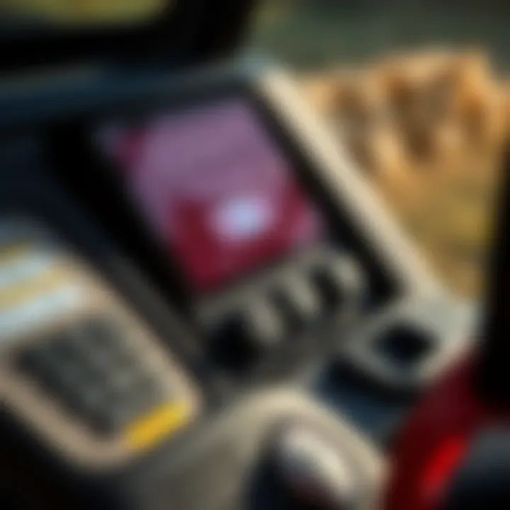 User Interface and Controls Detailed view of Pottinger mower conditioner controls and interface