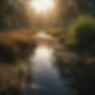 Diversity in Wetland Ecosystems Wetland area with diverse flora and fauna