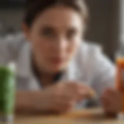 Veterinary nutritionist examining pet food ingredients