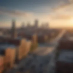 A scenic view of Albany, NY showcasing its skyline and remote work environment.