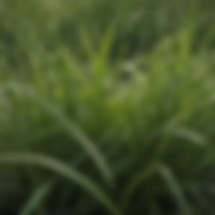 Close-up view of St. Augustine grass highlighting its texture and color