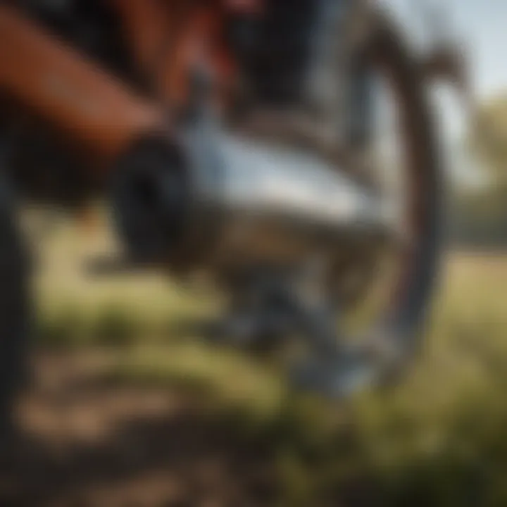 Close-up of replacement parts for agricultural sprayers