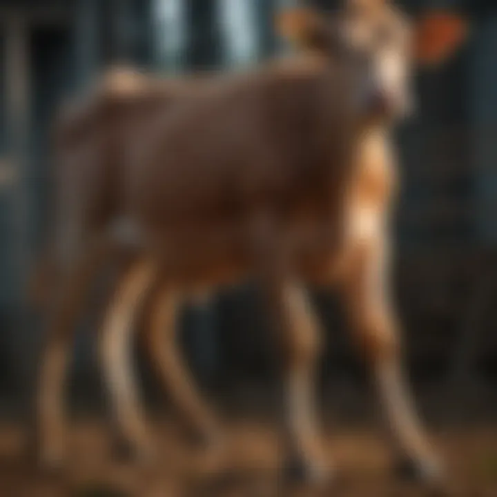 Signs of electrolyte deficiency in calves