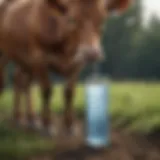Calf hydration and electrolyte balance illustration