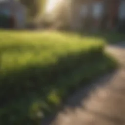 Healthy grass thriving after restoration efforts