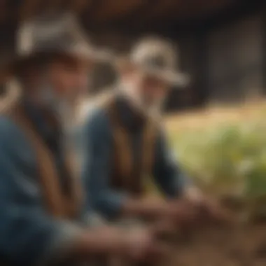 Farmers discussing sustainable alternatives to Round-Up