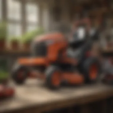 Essential Maintenance Tools for Sears Sit-Down Lawn Mowers Maintenance tools for Sears sit-down lawn mowers on a workbench